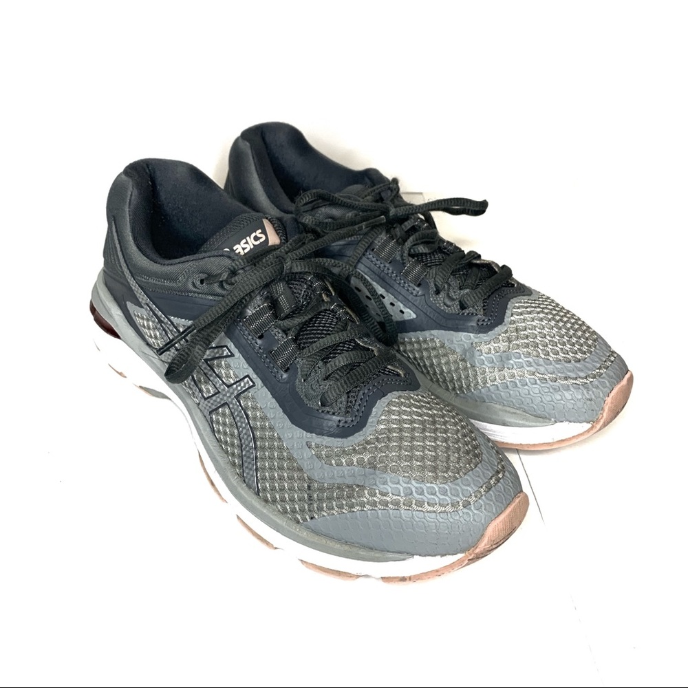 Asics GT-2000 6 Gray Pink White Running Sneakers 8